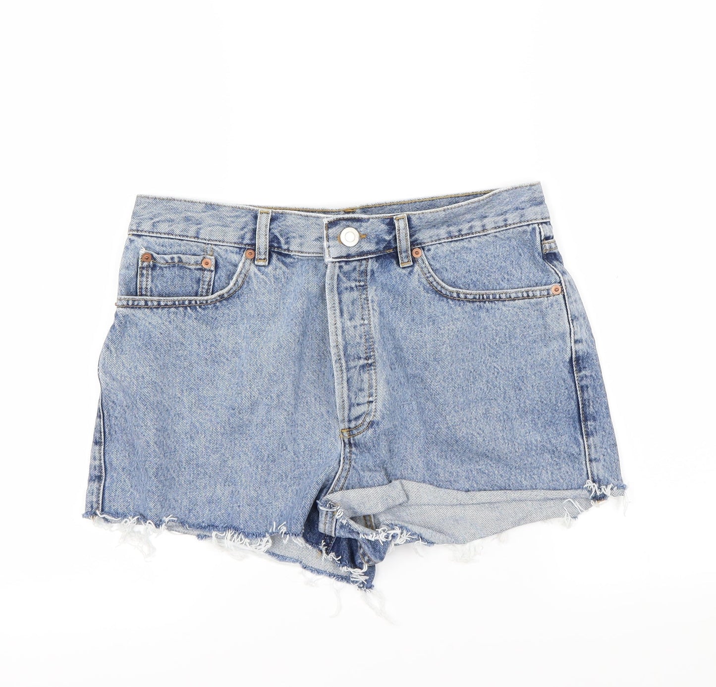 Womens UK Size 10 Preworn Regular Fit Cut-Off Shorts