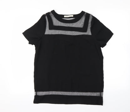 Womens UK Size S vera&lucy Black Basic Blouse