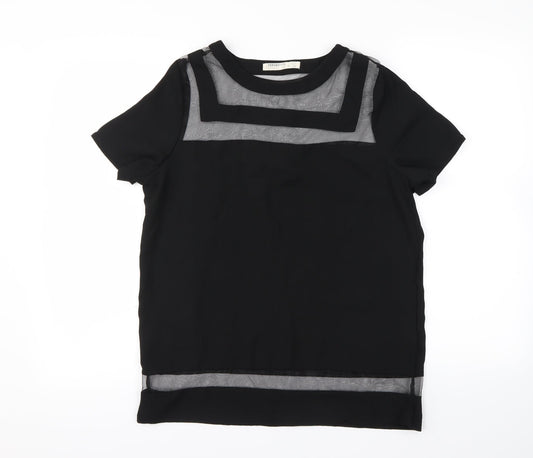 Womens UK Size S vera&lucy Black Basic Blouse
