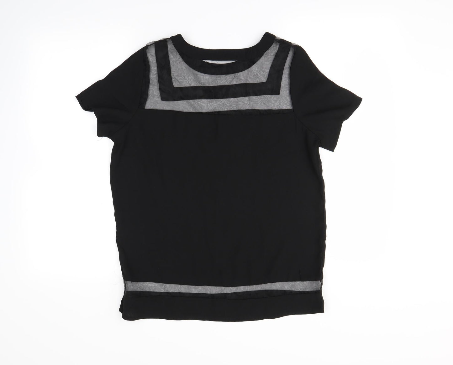 Womens UK Size S vera&lucy Black Basic Blouse