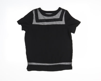 Womens UK Size S vera&lucy Black Basic Blouse