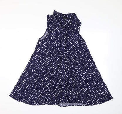 Sportsgirl Womens Blue Polka Dot  Mini  Size 8