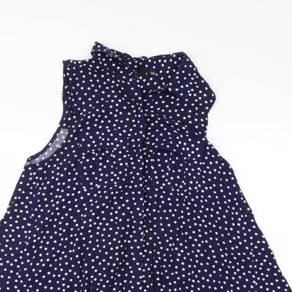 Sportsgirl Womens Blue Polka Dot  Mini  Size 8