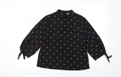 Womens UK Size 6 Preworn Black Basic Blouse