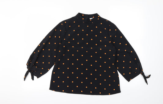 Womens UK Size 6 Preworn Black Basic Blouse