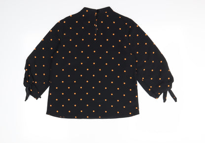 Womens UK Size 6 Preworn Black Basic Blouse