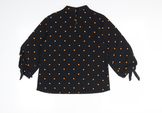 Womens UK Size 6 Preworn Black Basic Blouse