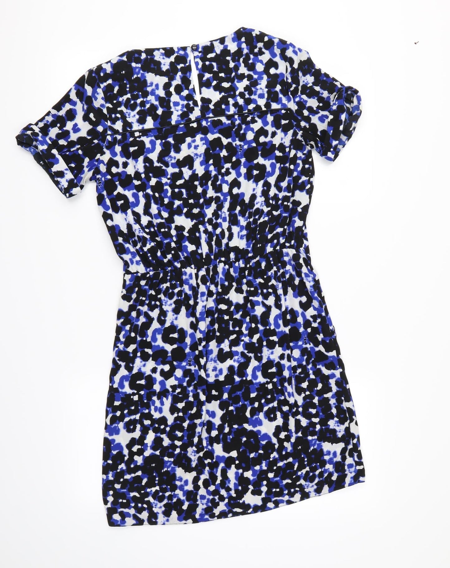 Luxe Womens Black Animal Print  Fit & Flare  Size 10