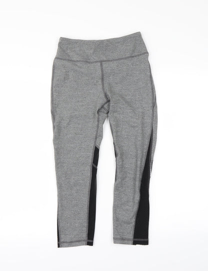 Womens UK Size S Preworn  Cropped Grey Leggings