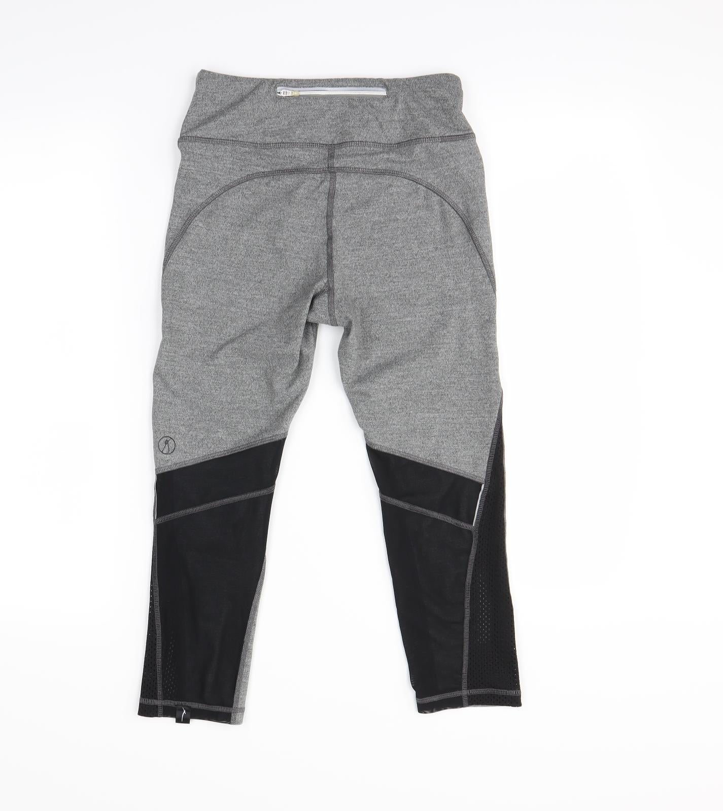 Womens UK Size S Preworn  Cropped Grey Leggings