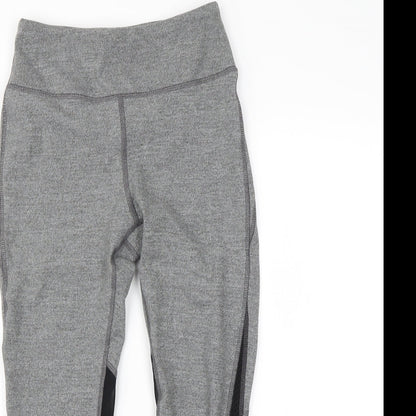 Womens UK Size S Preworn  Cropped Grey Leggings