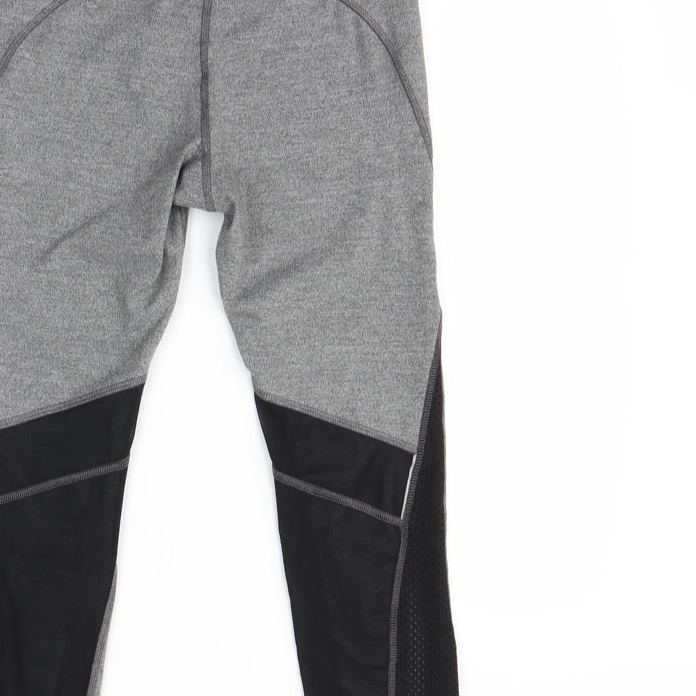 Womens UK Size S Preworn  Cropped Grey Leggings
