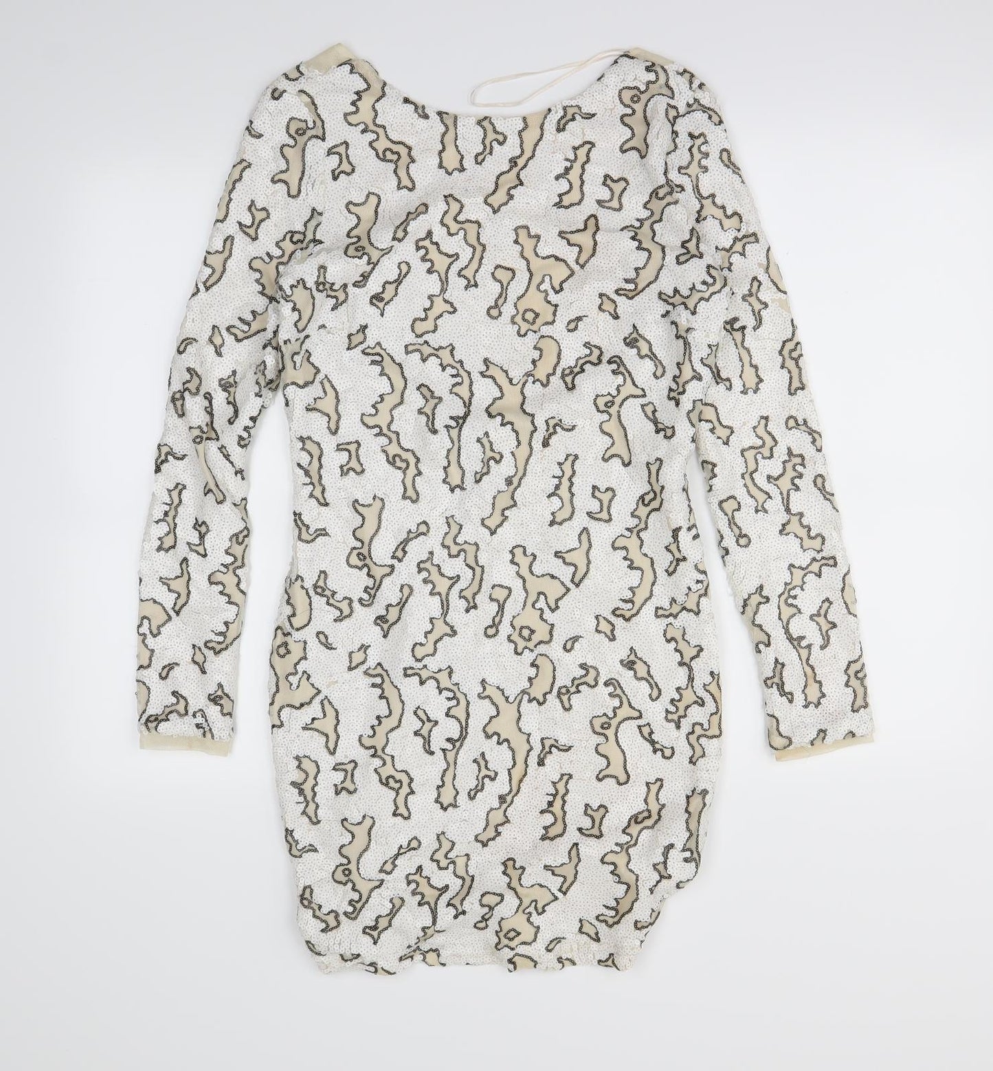 Zara Womens White Animal Print  Mini  Size M