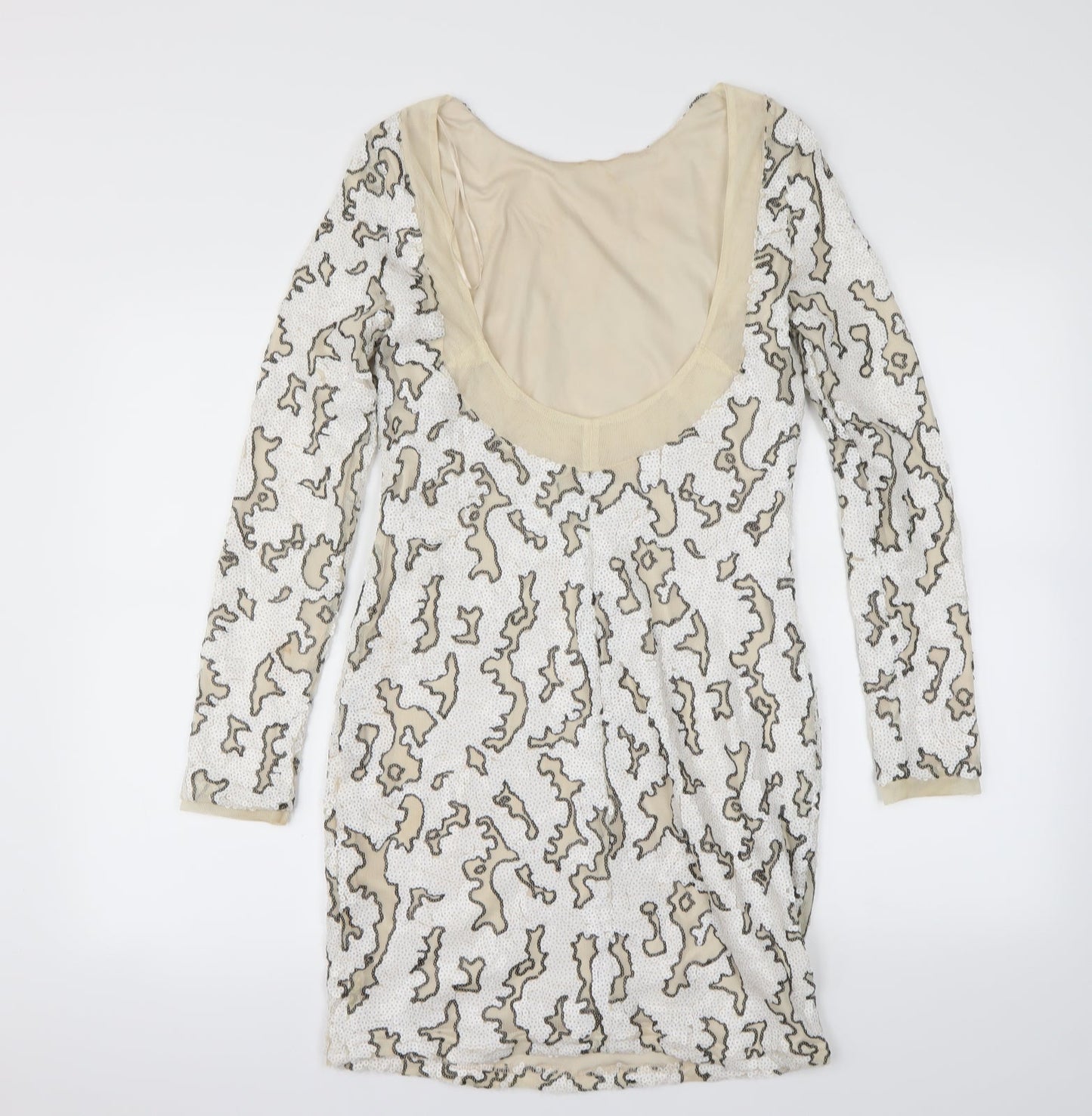 Zara Womens White Animal Print  Mini  Size M