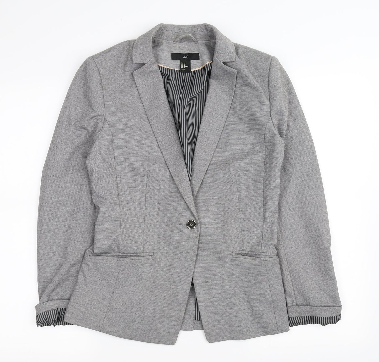 Womens UK Size 36 H&M Regular Grey Blazer