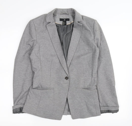 H&M Womens Grey   Jacket Blazer Size 36