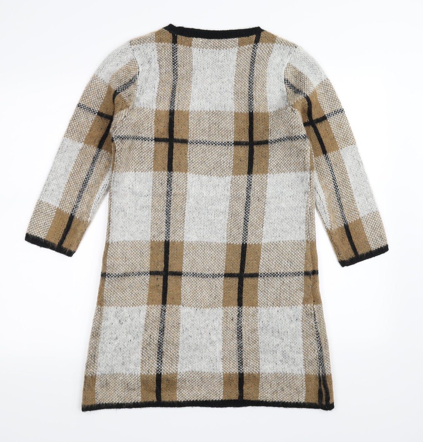 Papaya Womens Brown Plaid  Bodycon  Size S