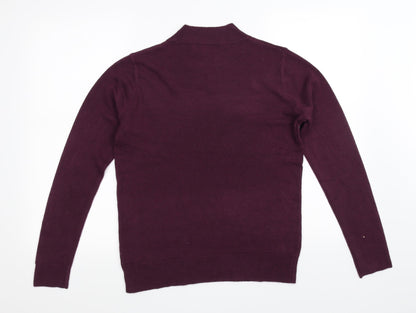 Vida Vi Womens Purple   Henley Jumper Size S
