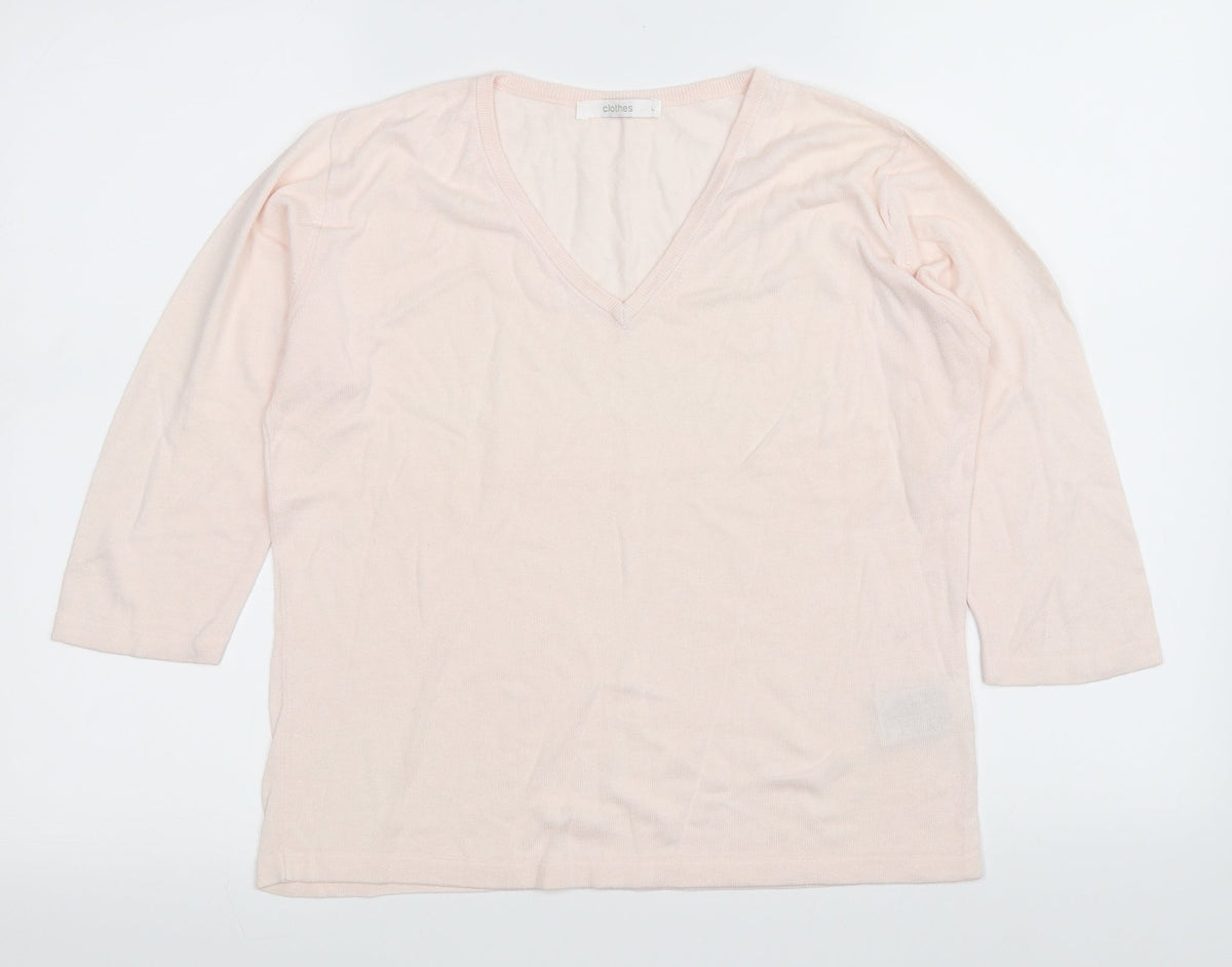 clothes Womens Pink   Pullover Jumper Size L