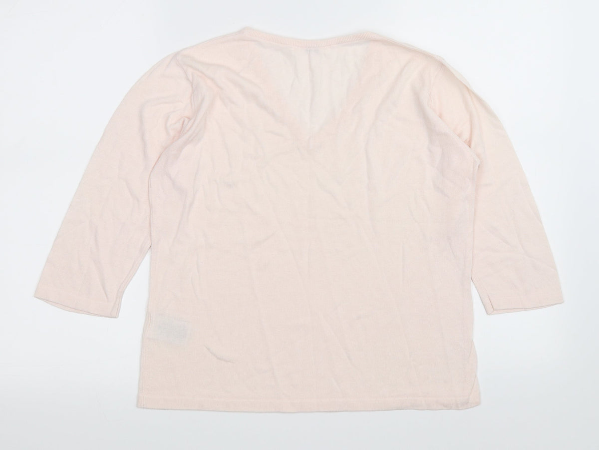 clothes Womens Pink   Pullover Jumper Size L