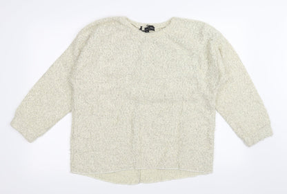 Topshop Womens Beige   Pullover Jumper Size 14