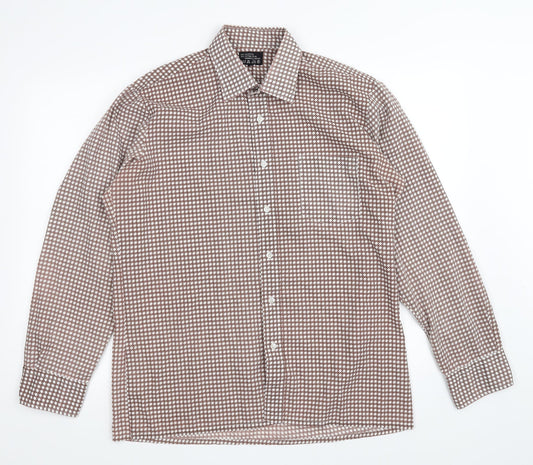 Womens UK Size 40 Preworn Brown Basic Button-Up