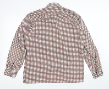 Womens UK Size 40 Preworn Brown Basic Button-Up
