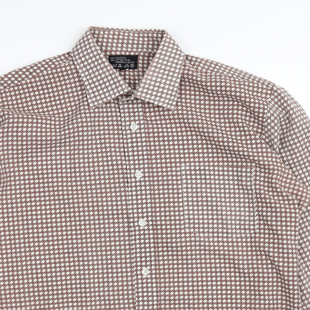 Womens UK Size 40 Preworn Brown Basic Button-Up