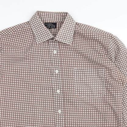 Womens UK Size 40 Preworn Brown Basic Button-Up