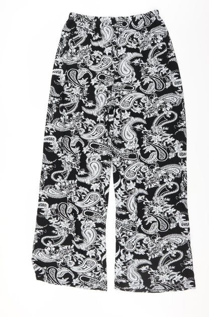 Womens UK Size 29 in Preworn Relaxed Fit  Black Trousers