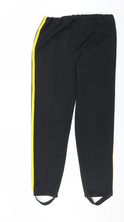 Womens UK Size 34 in Preworn Regular Fit Jogger Black Trousers
