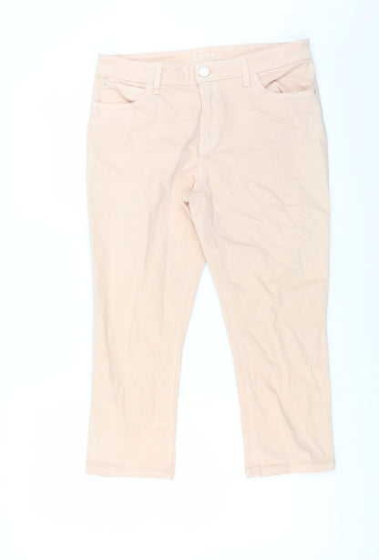 Womens UK Size 32 in Preworn Slim Fit Cropped Pink Jeans