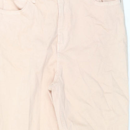 Womens UK Size 32 in Preworn Slim Fit Cropped Pink Jeans