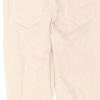 Womens UK Size 32 in Preworn Slim Fit Cropped Pink Jeans