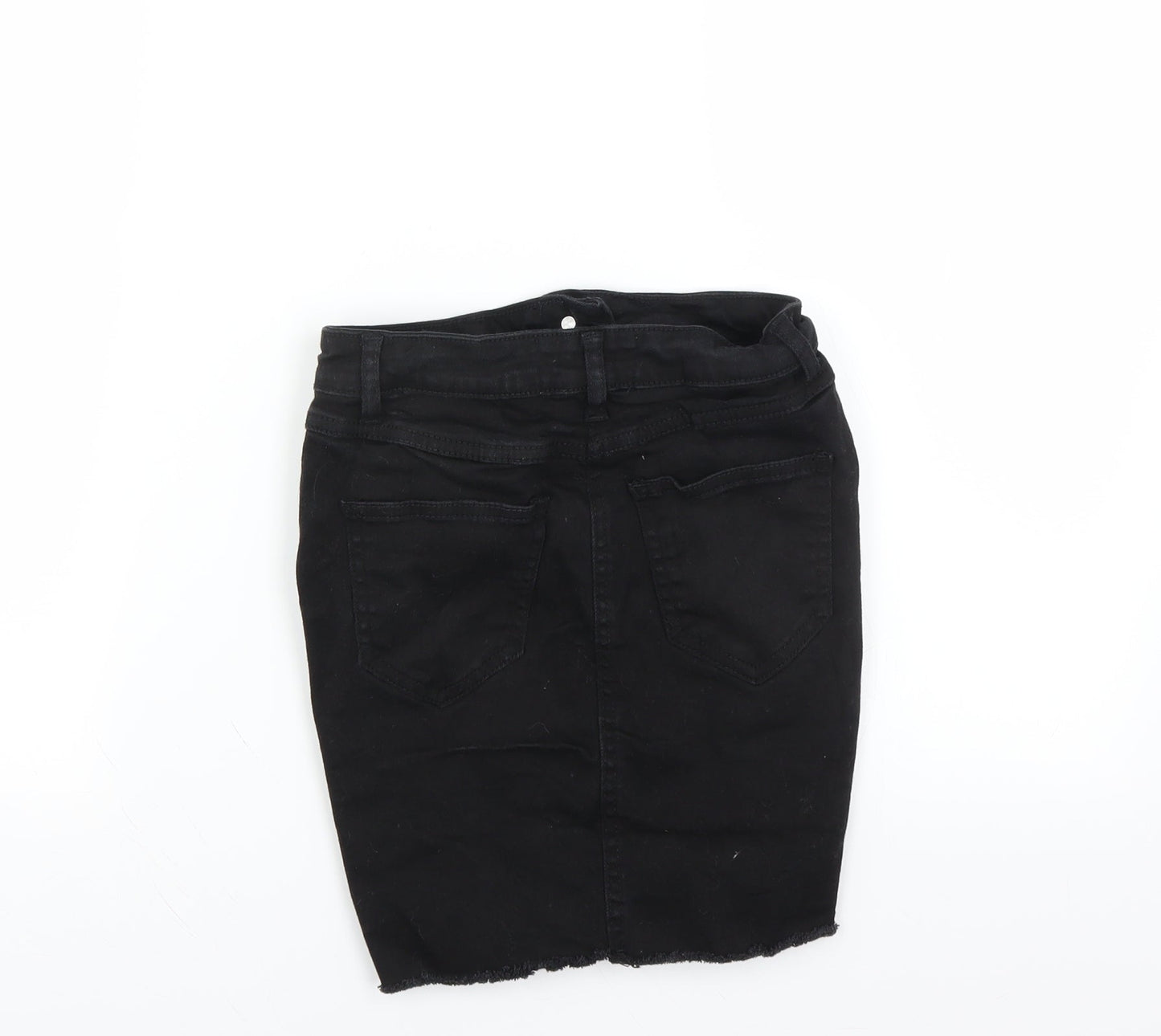 New Look Womens Black   Mini Skirt Size 8  - DISTRESSED