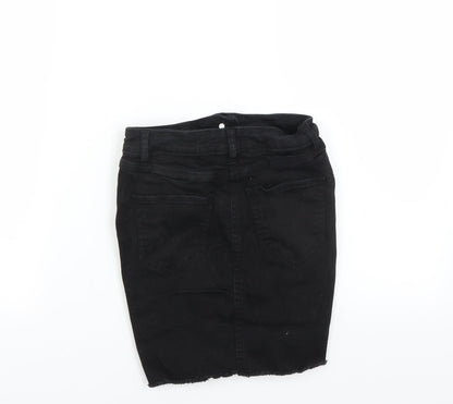 New Look Womens Black   Mini Skirt Size 8  - DISTRESSED