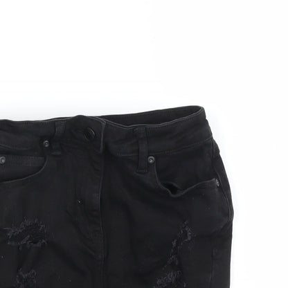 New Look Womens Black   Mini Skirt Size 8  - DISTRESSED
