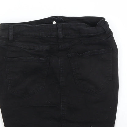 New Look Womens Black   Mini Skirt Size 8  - DISTRESSED