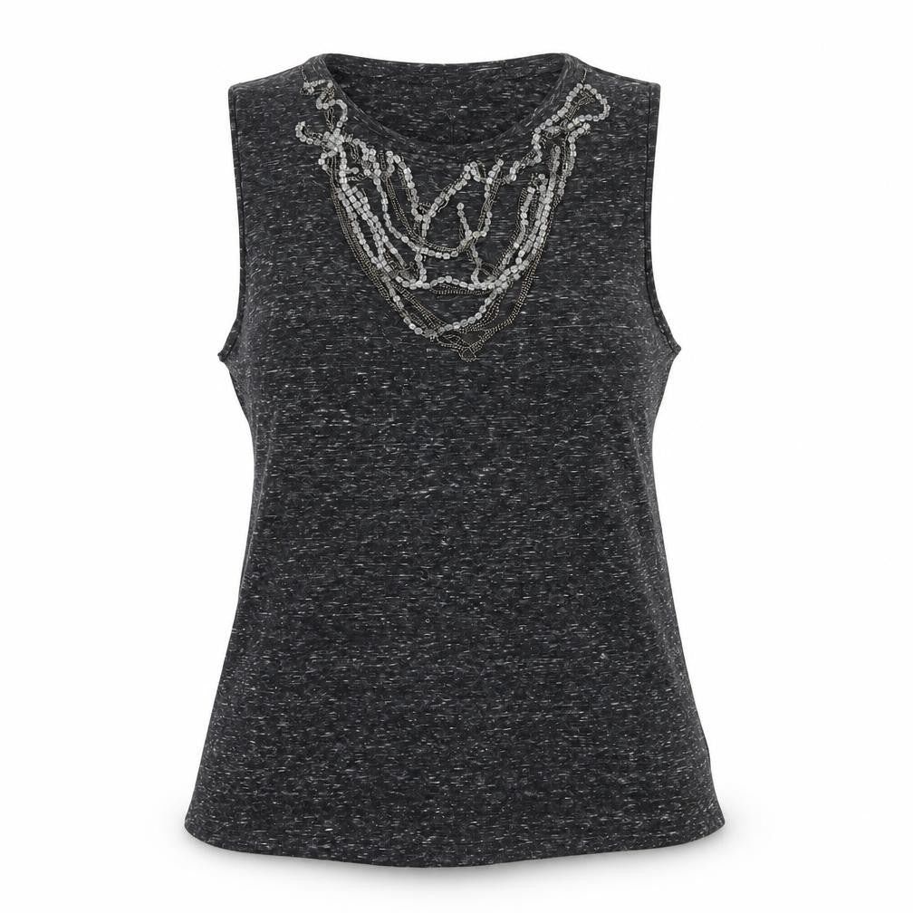 Womens UK Size 10 Topshop Grey Basic T-Shirt