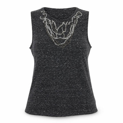 Womens UK Size 10 Topshop Grey Basic T-Shirt