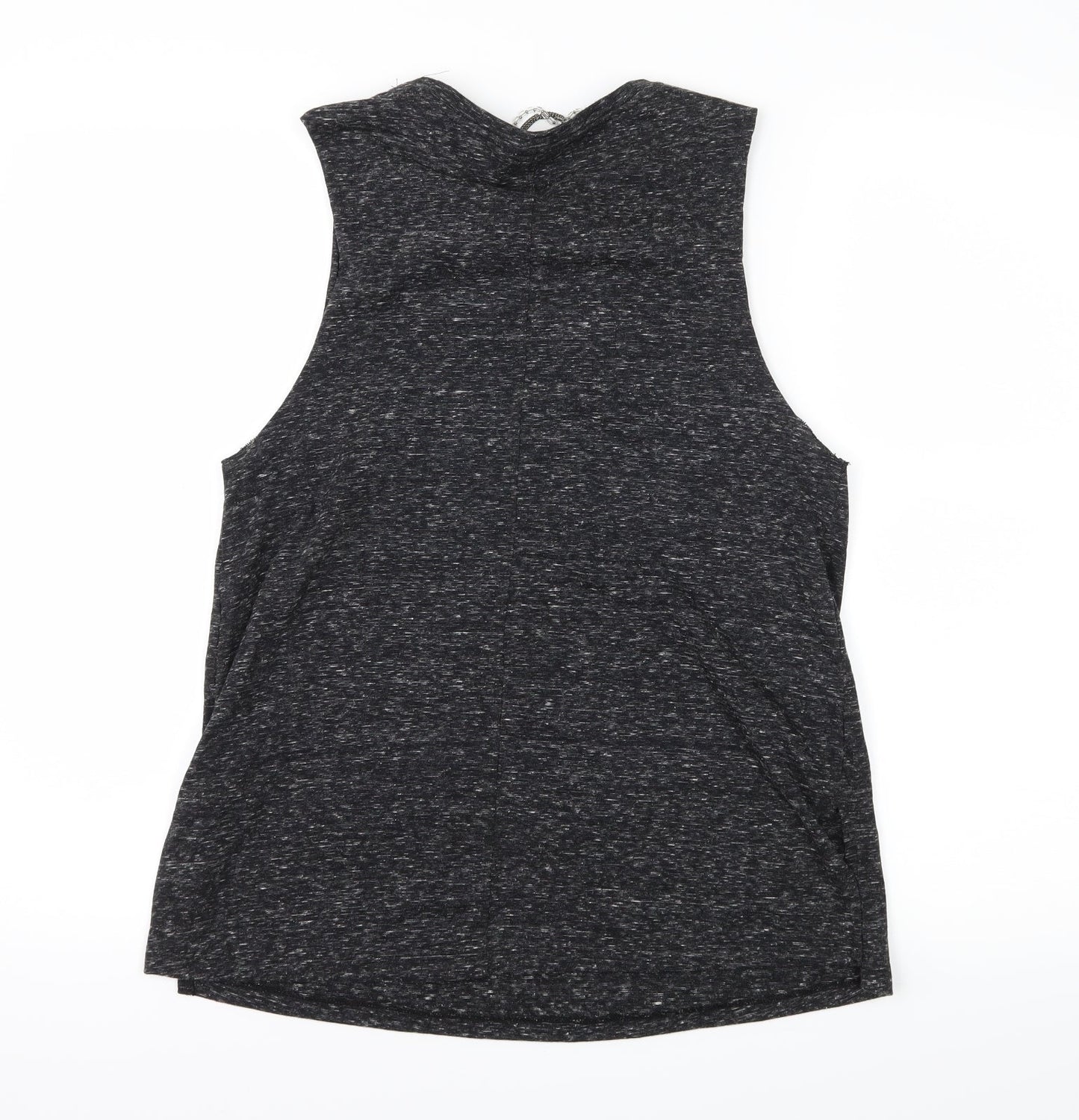 Womens UK Size 10 Topshop Grey Basic T-Shirt