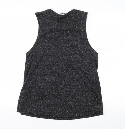 Womens UK Size 10 Topshop Grey Basic T-Shirt