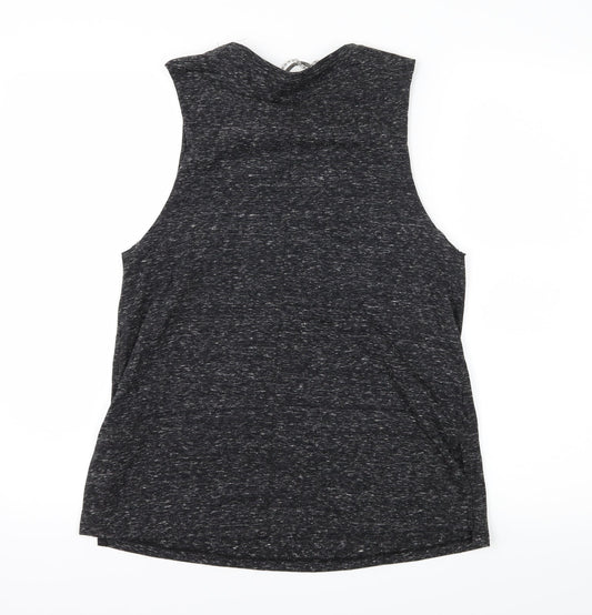 Womens UK Size 10 Topshop Grey Basic T-Shirt