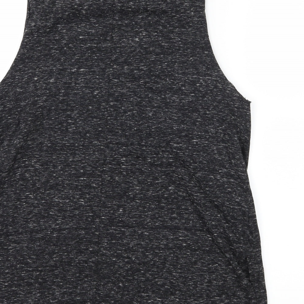 Womens UK Size 10 Topshop Grey Basic T-Shirt