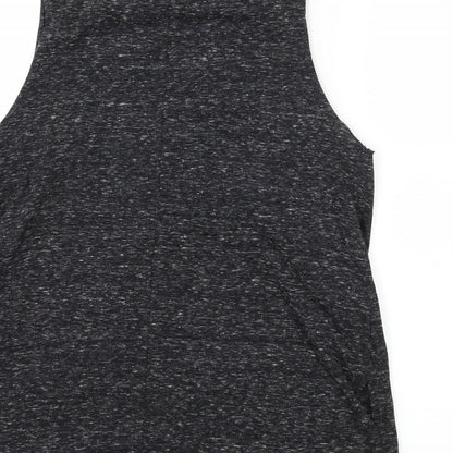 Womens UK Size 10 Topshop Grey Basic T-Shirt