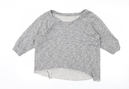 Preworn Girls Grey  Jersey Pullover Sweatshirt Size 12 Years