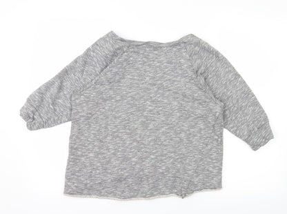 Preworn Girls Grey  Jersey Pullover Sweatshirt Size 12 Years