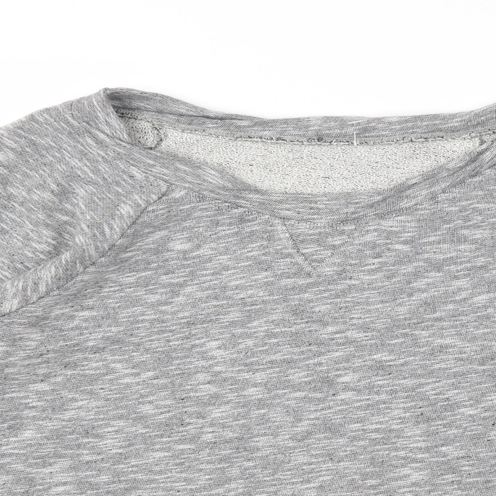 Preworn Girls Grey  Jersey Pullover Sweatshirt Size 12 Years