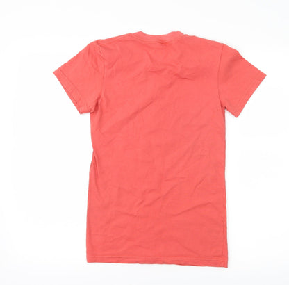 Womens UK Size S American Apparel Red Basic T-Shirt
