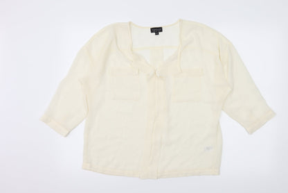 Womens UK Size 8 Topshop White Basic Blouse